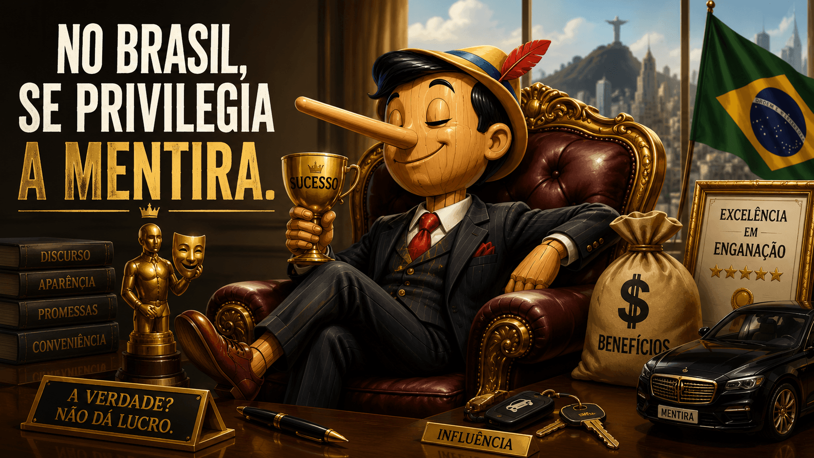 No Brasil? A mentiria é um privilégio - Lições para vida 1